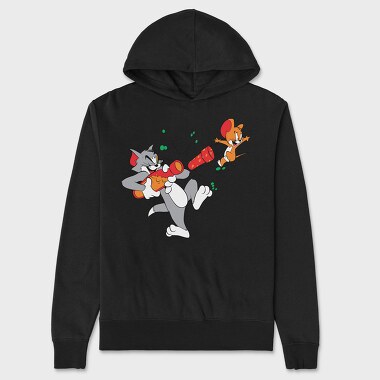 Tom And Jerry Night Rush, Hanorac Oversize Barbati (Unisex)