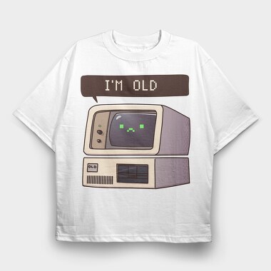 Vintage Tech Nostalgia, Tricou Oversize Barbati (Unisex)