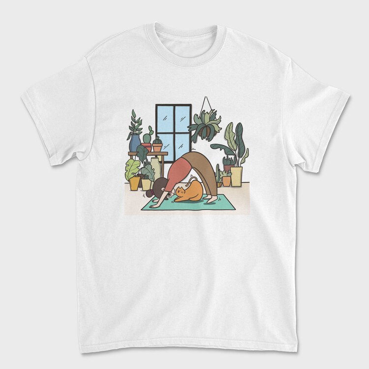 Yoga Cat Zen Studio, Tricou Barbati (Unisex)