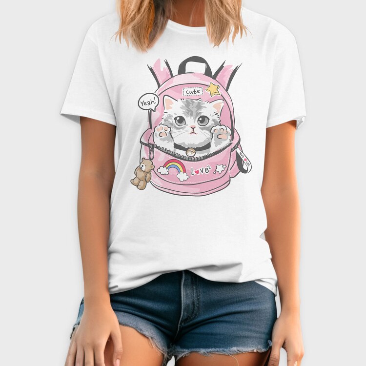 Kitty Backpack Love, Tricou Barbati (Unisex)
