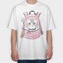 Kitty Backpack Love, Tricou Oversize Barbati (Unisex)