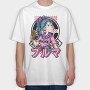 Bulma Anime Vibes, Tricou Oversize Barbati (Unisex)