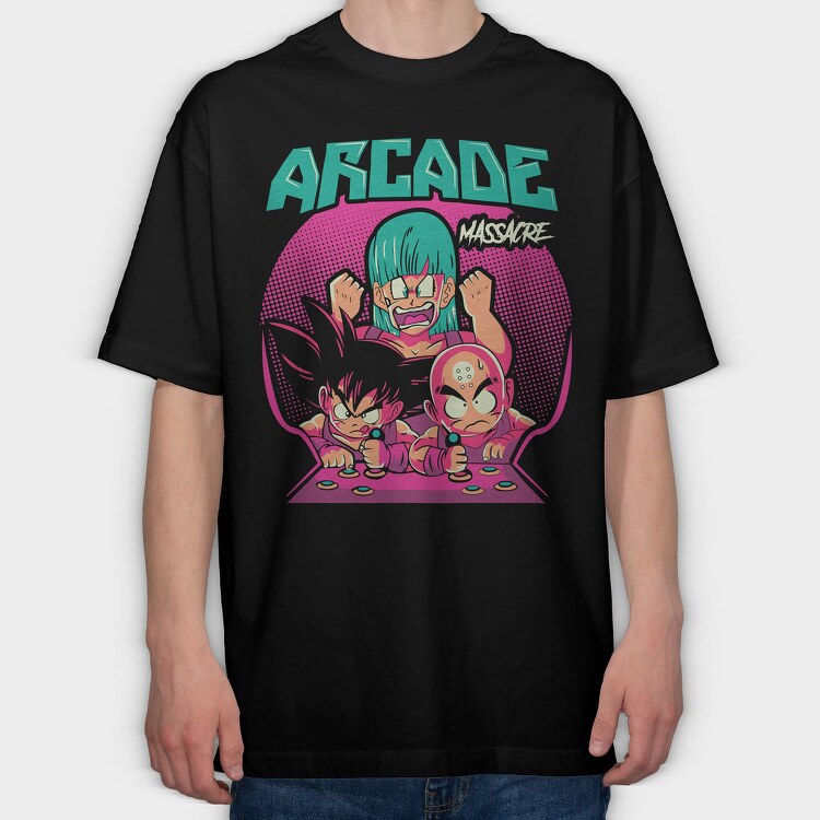 Arcade Massacre Warriors, Tricou Oversize Barbati (Unisex)