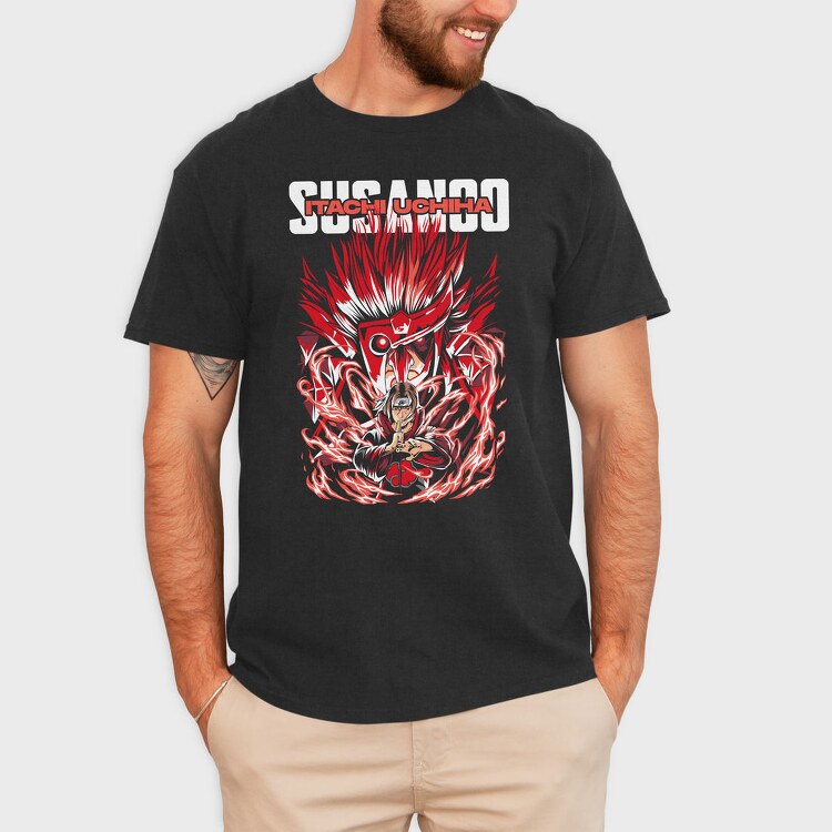 Itachis Susanoo Flame, Tricou Barbati (Unisex)
