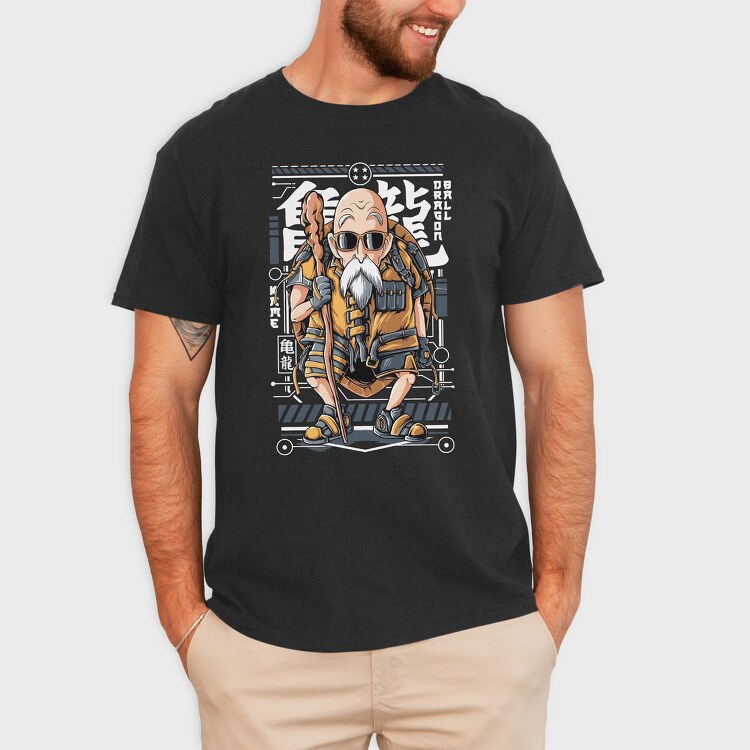 Roshi Cyberpunk Warrior, Tricou Barbati (Unisex)