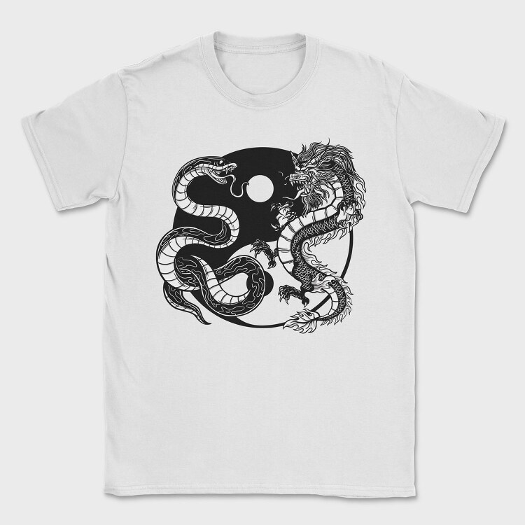 Yin Yang Dragon Snake, Tricou Barbati (Unisex)