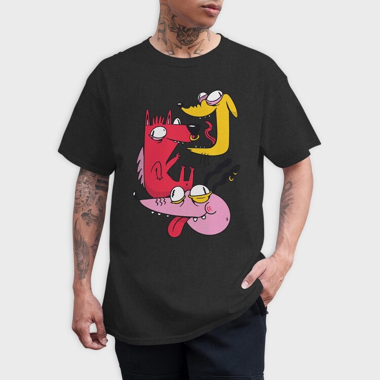 Crazy Dog, Tricou Barbati (Unisex)