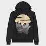 Wolves Howling With the Moon, Hanorac Oversize Barbati (Unisex)