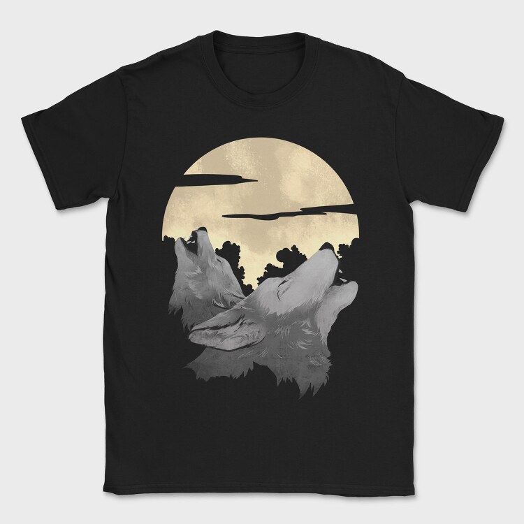 Wolves Howling With the Moon, Tricou Barbati (Unisex)