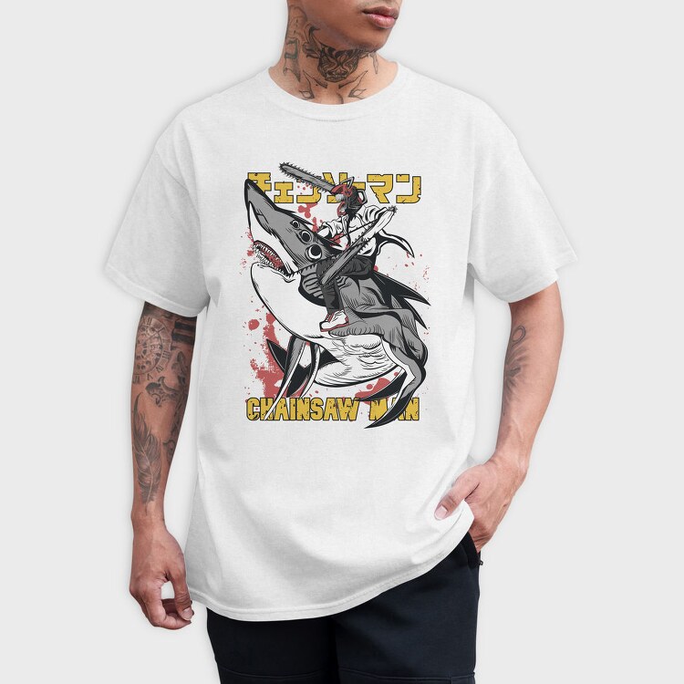 Chainsaw Shark Warrior, Tricou Barbati (Unisex)