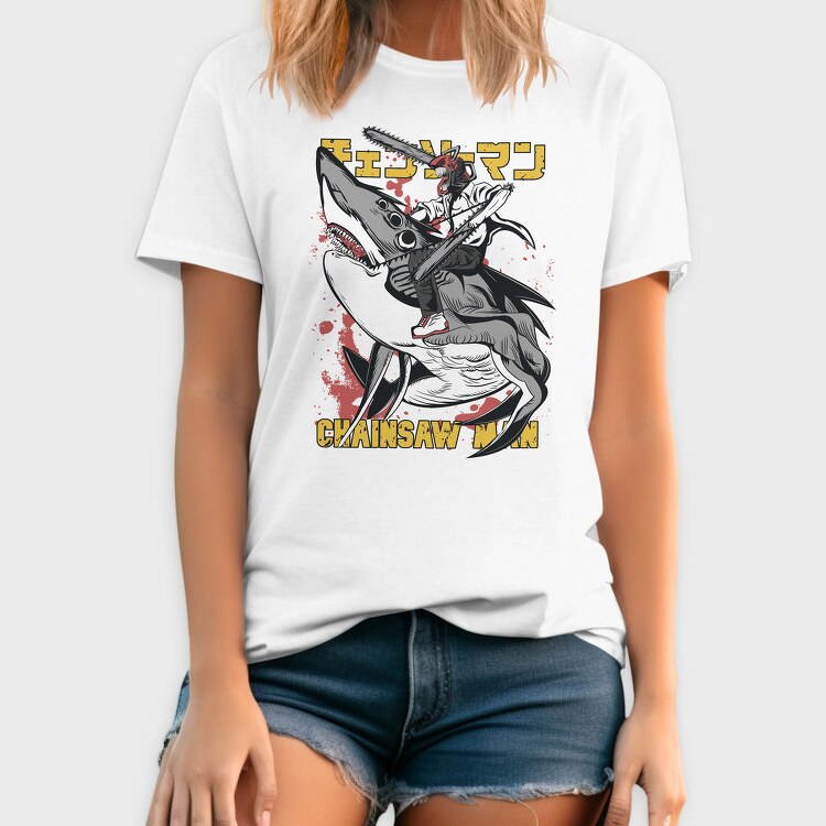 Chainsaw Shark Warrior, Tricou Barbati (Unisex)