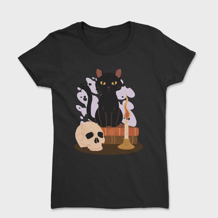 Witchy Black Cat, Tricou Femei