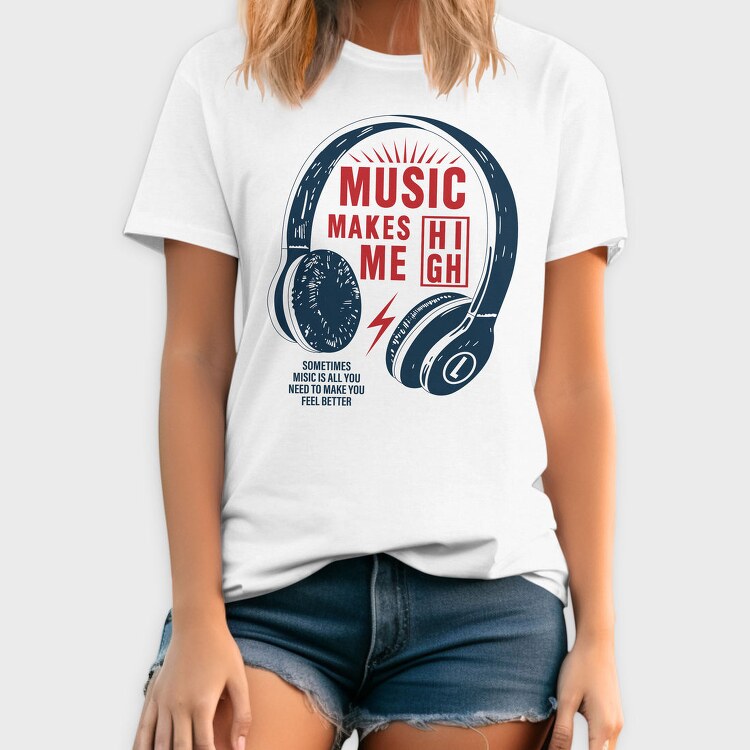 Music High Vibe, Tricou Barbati (Unisex)