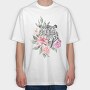 Tiger Bloom Night, Tricou Oversize Barbati (Unisex)