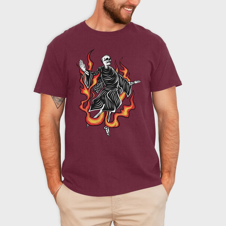 Flaming Grim Reaper, Tricou Barbati (Unisex)