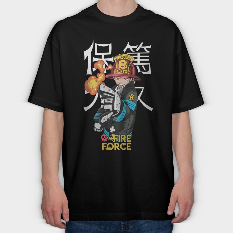 Fire Soldier Force, Tricou Oversize Barbati (Unisex)