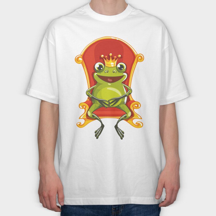 Royal Frog Prince, Tricou Oversize Barbati (Unisex)