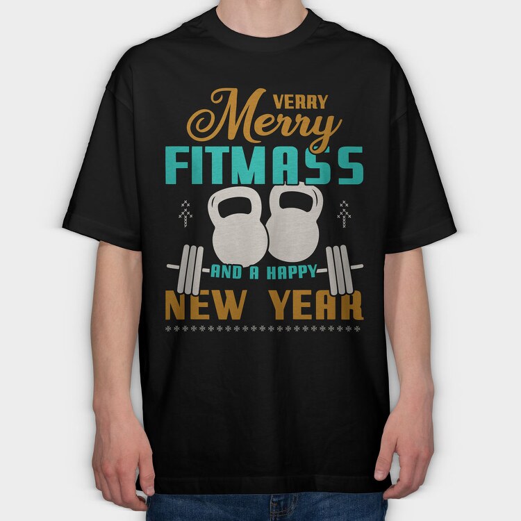 Fitmas Fest, Tricou Oversize Barbati (Unisex)