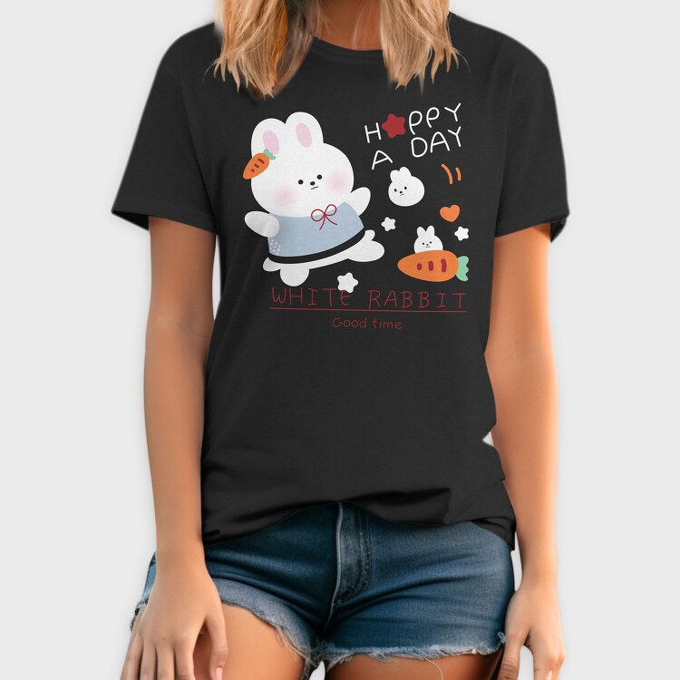 Happy Rabbit Carrot, Tricou Barbati (Unisex)