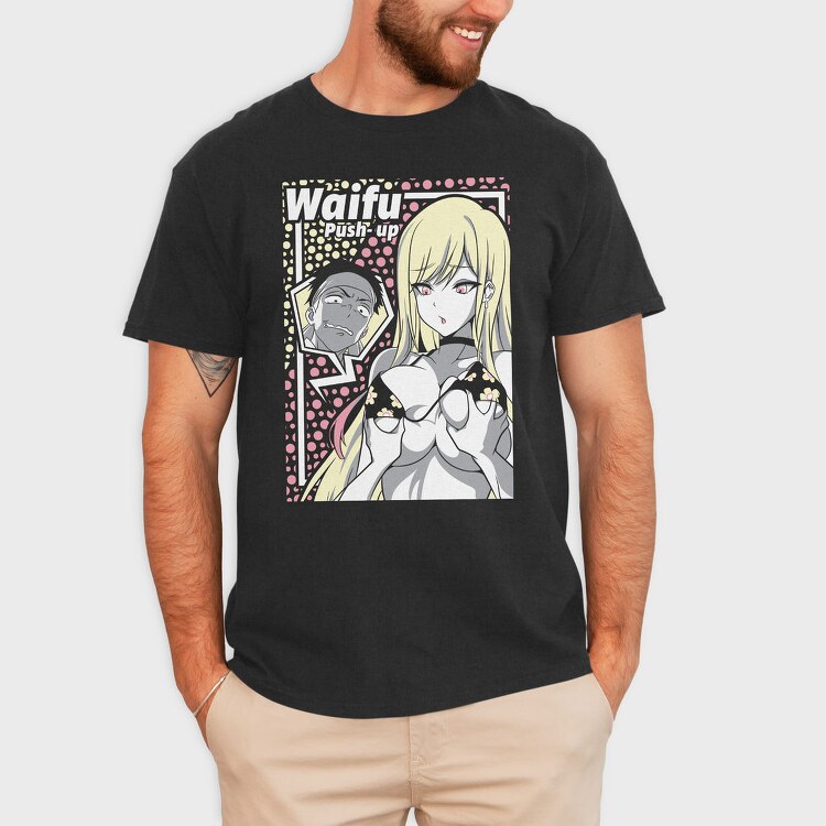 Waifu Push-Up Revolution, Tricou Barbati (Unisex)