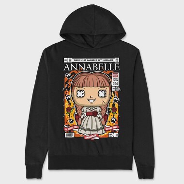 Annabelle Horror Pop Art, Hanorac Oversize Barbati (Unisex)