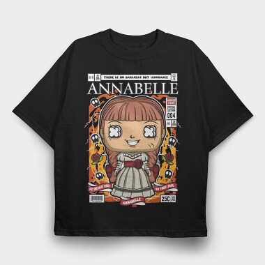 Annabelle Horror Pop Art, Tricou Oversize Barbati (Unisex)