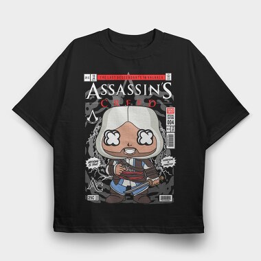 Assassins Creed Pop Art, Tricou Oversize Barbati (Unisex)