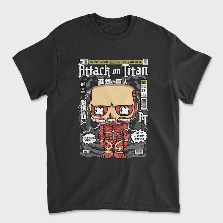 Attack Titan Pop Art, Tricou Barbati (Unisex)