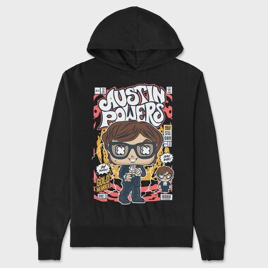 Austin Powers Pop Art, Hanorac Oversize Barbati (Unisex)