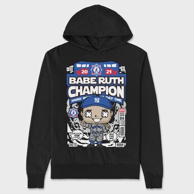 Babe Ruth Champion, Hanorac Oversize Barbati (Unisex)