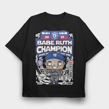 Babe Ruth Champion, Tricou Oversize Barbati (Unisex)