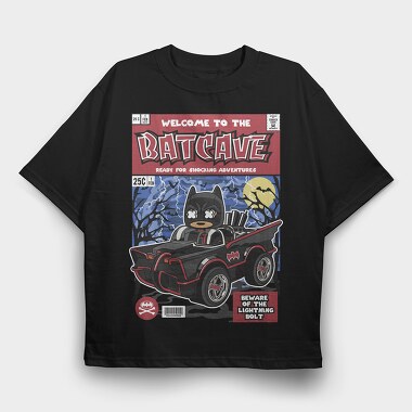 Batcave Night Rider, Tricou Oversize Barbati (Unisex)