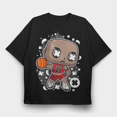 Bball King Chibi, Tricou Oversize Barbati (Unisex)