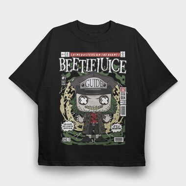 Beetlejuice Guide, Tricou Oversize Barbati (Unisex)