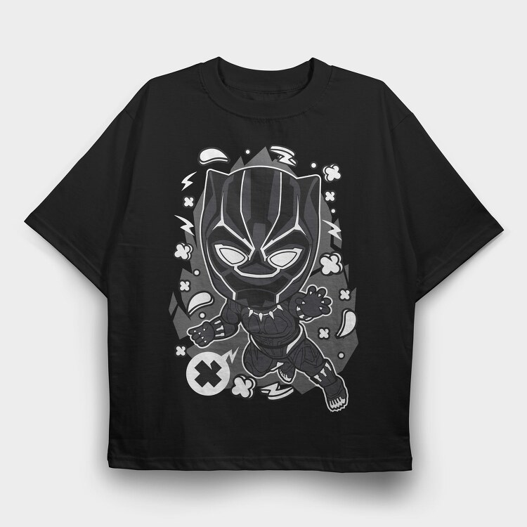 Black Panther Burst, Tricou Oversize Barbati (Unisex)