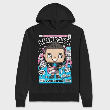 Blink182 Pop Vinyl, Hanorac Oversize Barbati (Unisex)