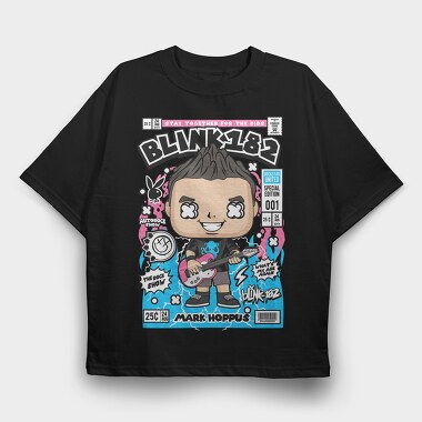 Blink182 Pop Vinyl, Tricou Oversize Barbati (Unisex)