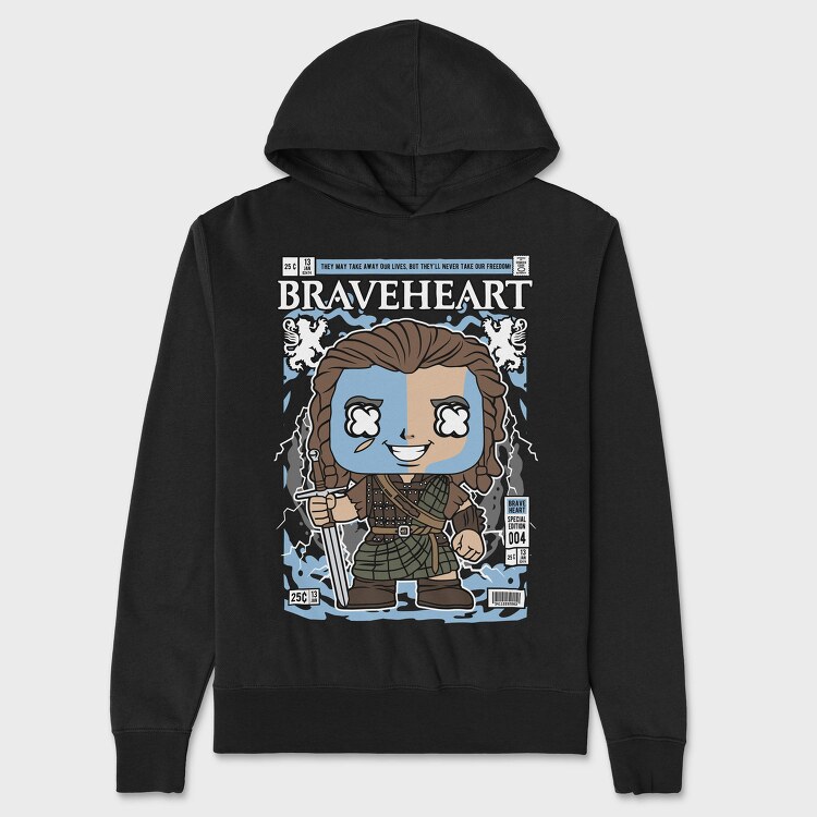 Braveheart Warrior, Hanorac Oversize Barbati (Unisex)