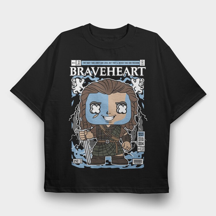 Braveheart Warrior, Tricou Oversize Barbati (Unisex)
