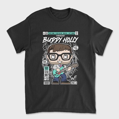 Buddy Holly Rockstar, Tricou Barbati (Unisex)