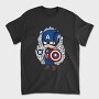 Captain America Chibi, Tricou Barbati (Unisex)