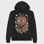 Chewbacca Comic Burst, Hanorac Oversize Barbati (Unisex)