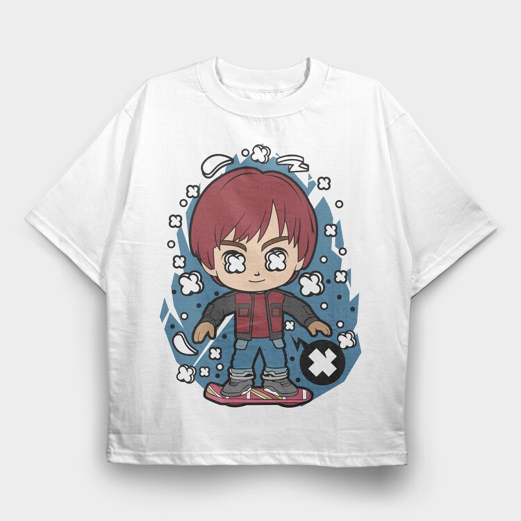 Chillwave Kid, Tricou Oversize Barbati (Unisex)
