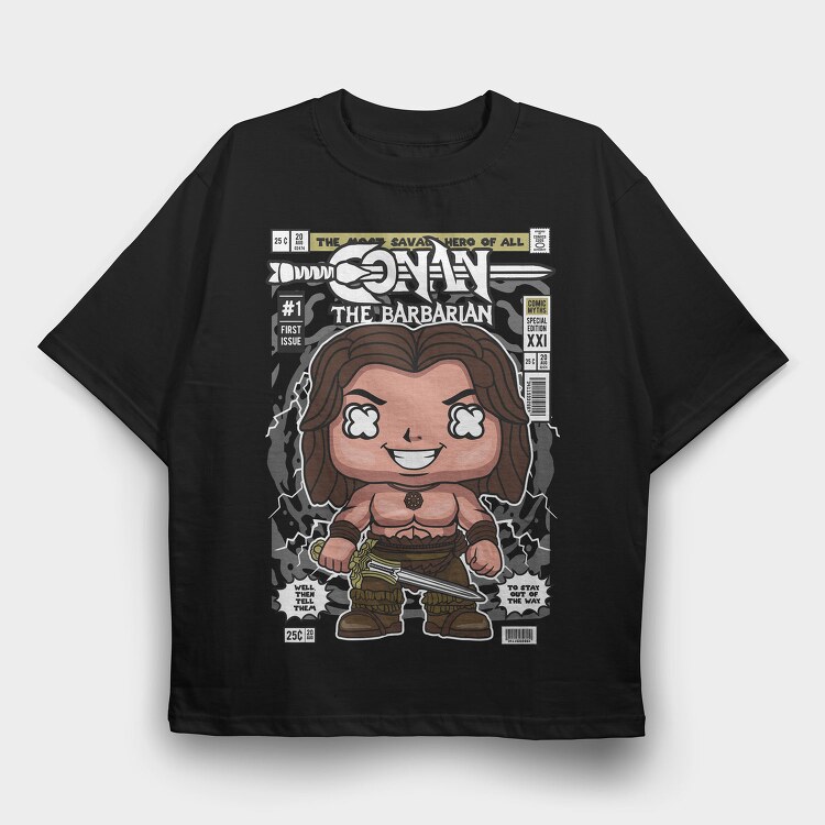 Conan The Barbarian, Tricou Oversize Barbati (Unisex)
