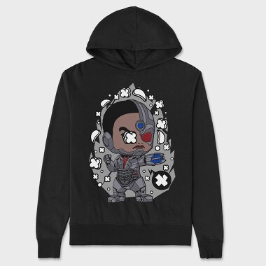 Cyberpunk Chibi, Hanorac Oversize Barbati (Unisex)