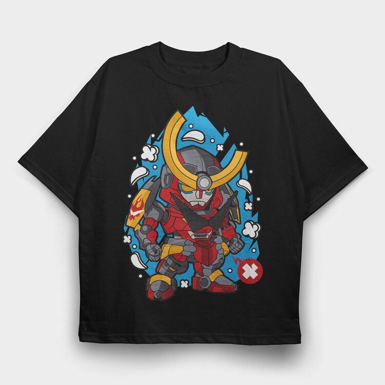 Cyberpunk Warrior, Tricou Oversize Barbati (Unisex)