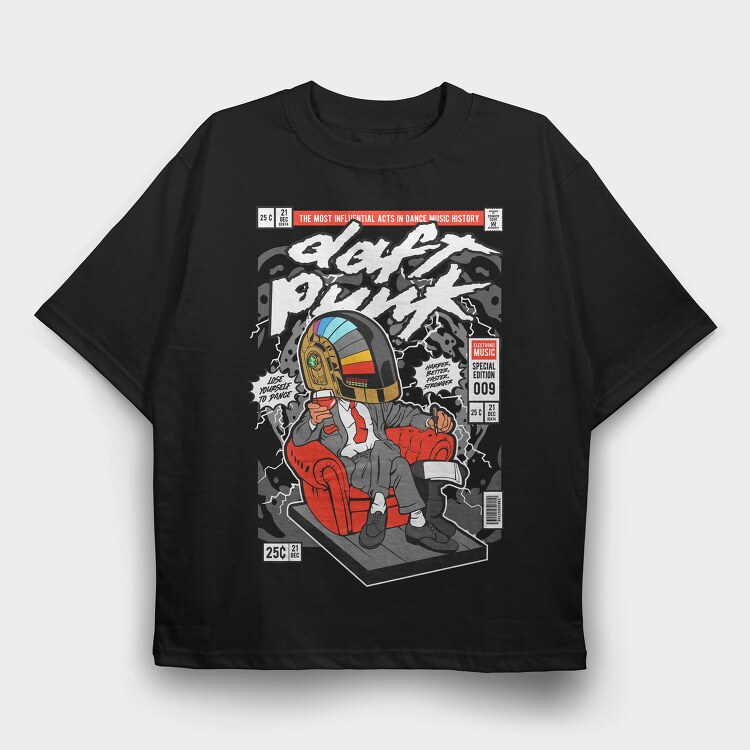 Daft Punk Anthem, Tricou Oversize Barbati (Unisex)