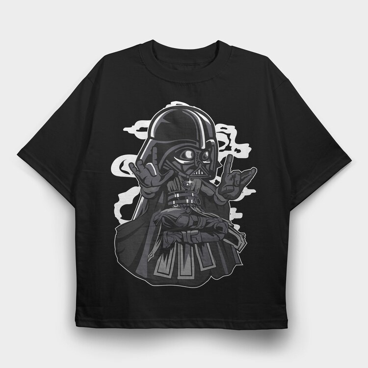 Darth Rockstar, Tricou Oversize Barbati (Unisex)