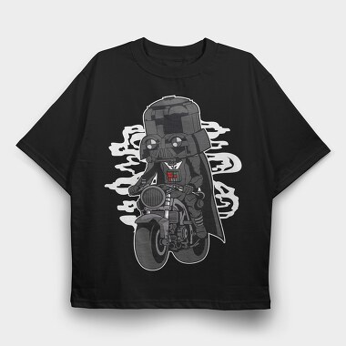 Darth Vader Rider, Tricou Oversize Barbati (Unisex)