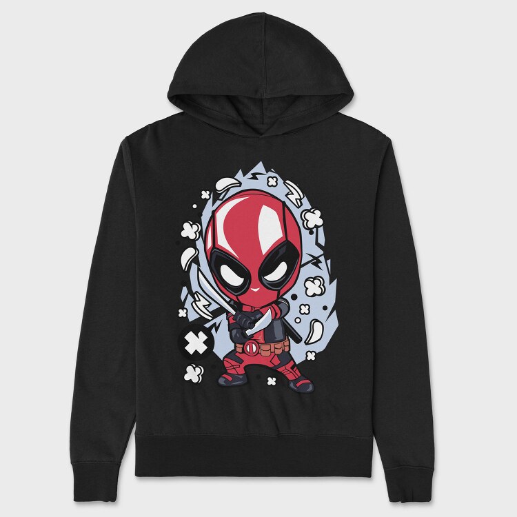 Deadpool Chibi Blade, Hanorac Oversize Barbati (Unisex)